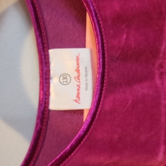 Hanna Andersson Purple Velour Twirl Dress 130 - Picture 3 of 9